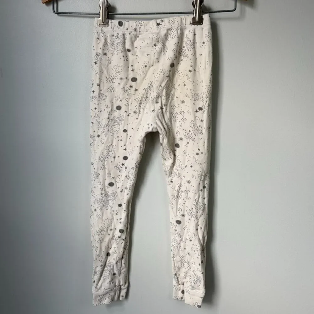 Rylee + Cru Natural Celestial Star Long Pajama Pants Kids 6-7 Y Organic Cotton